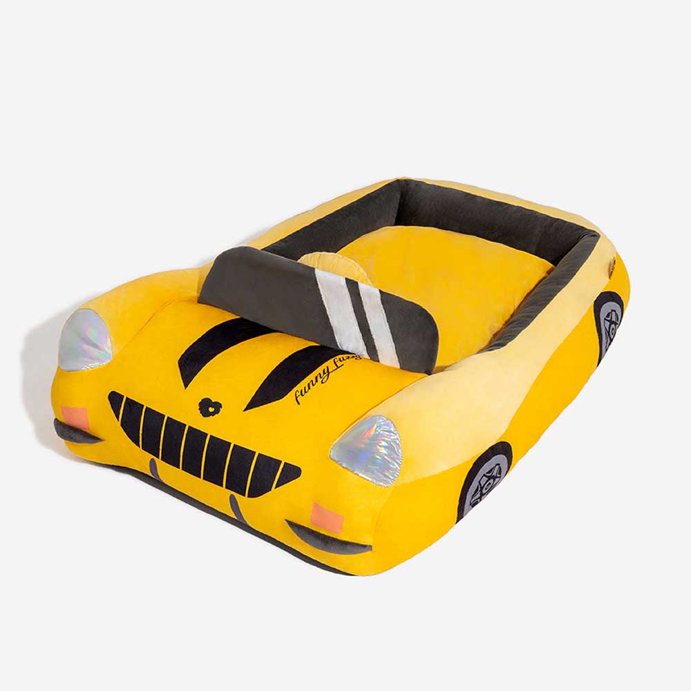 Cama para Animais de Estimação Clássica Conversível com Almofada para Carros de Corrida - Fast&Fur