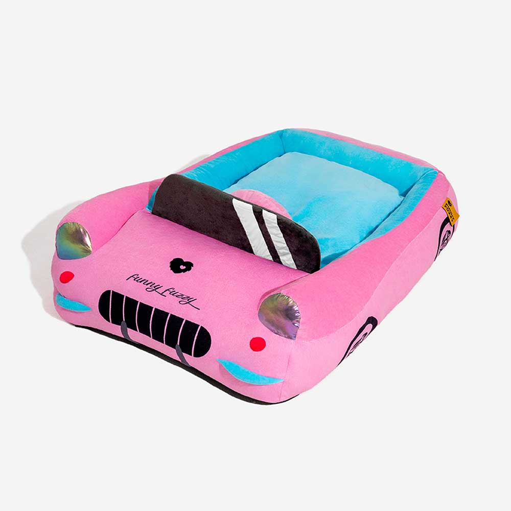 Cama para Animais de Estimação Clássica Conversível com Almofada para Carros de Corrida - Fast&Fur