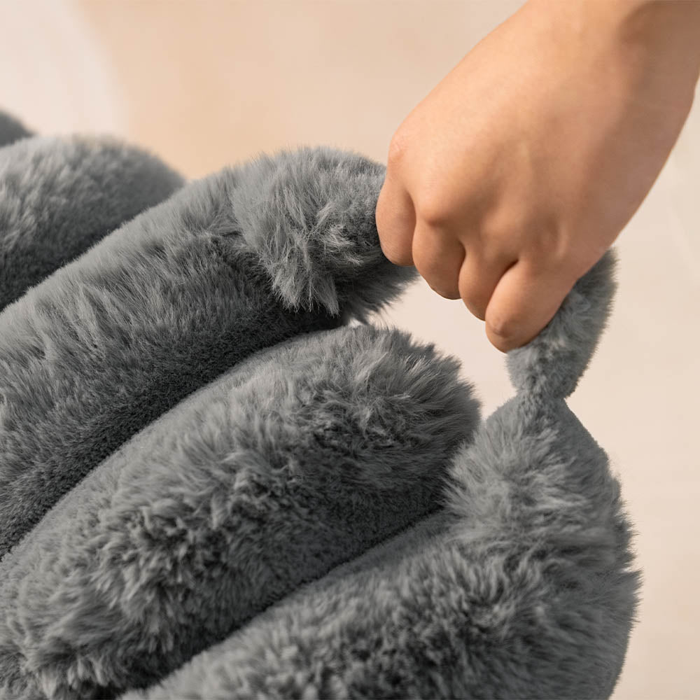 Cama para cachorro humano super grande e macia em formato de donut cremoso - Cuddle Cradle