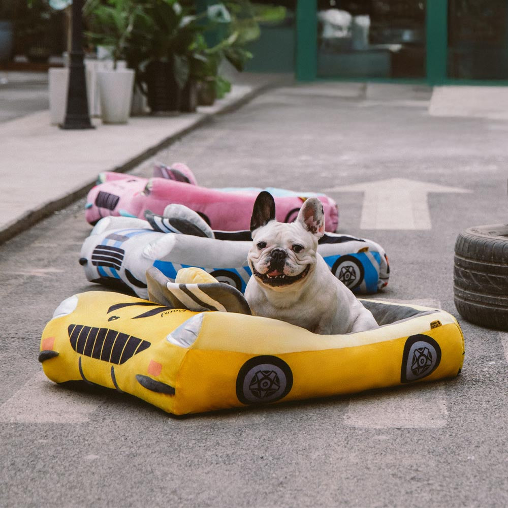 Cama para Animais de Estimação Clássica Conversível com Almofada para Carros de Corrida - Fast&Fur