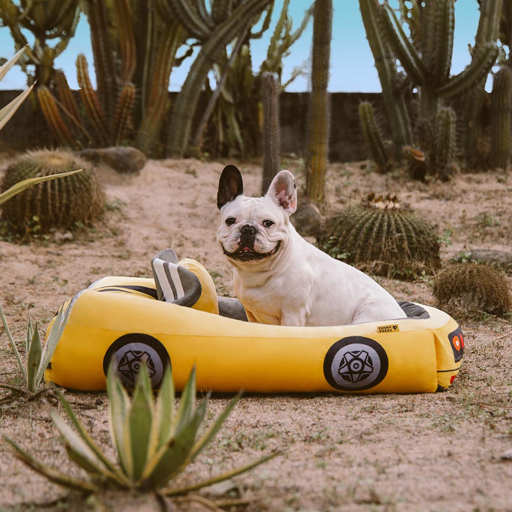 Cama para Animais de Estimação Clássica Conversível com Almofada para Carros de Corrida - Fast&Fur