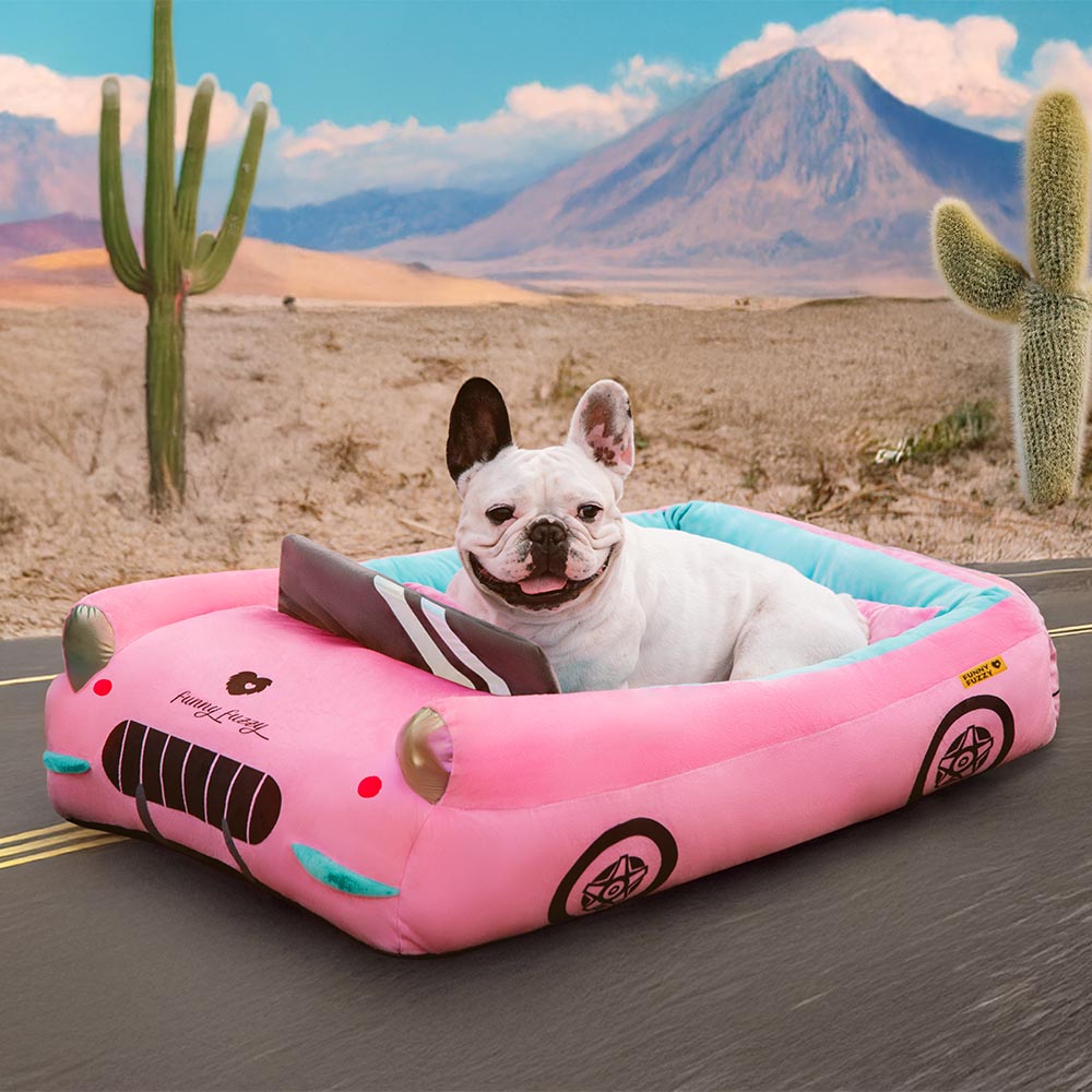Cama para Animais de Estimação Clássica Conversível com Almofada para Carros de Corrida - Fast&Fur