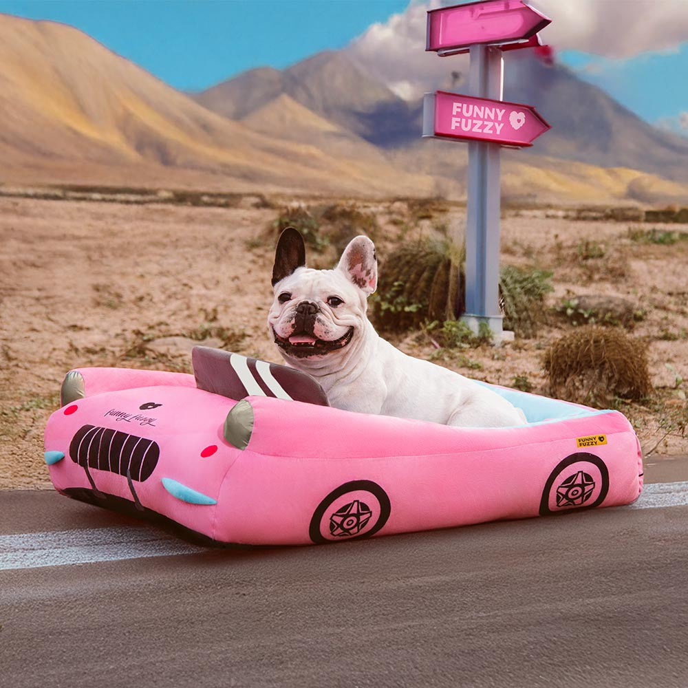 Cama para Animais de Estimação Clássica Conversível com Almofada para Carros de Corrida - Fast&Fur