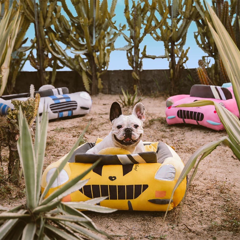 Cama para Animais de Estimação Clássica Conversível com Almofada para Carros de Corrida - Fast&Fur