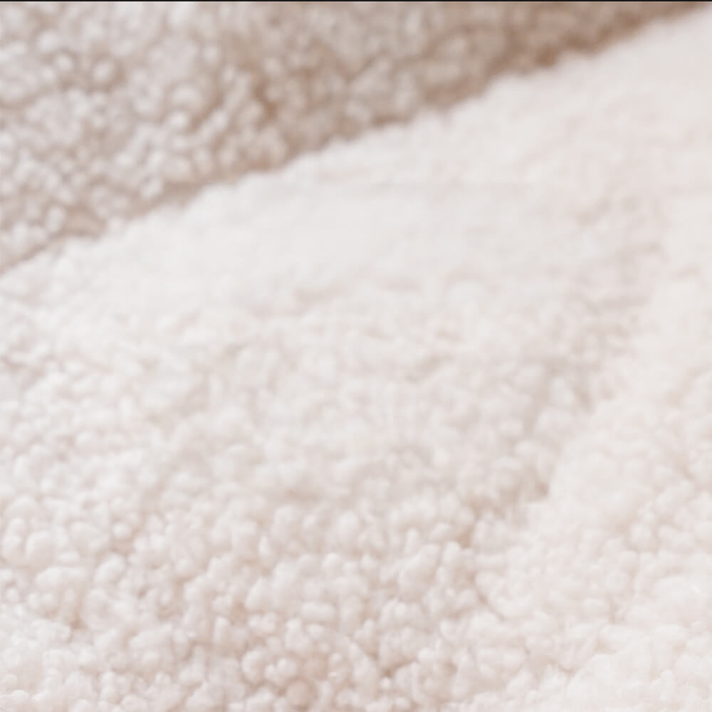 Cama para Cães e Gatos com Suporte curvo em Tecido Teddy Impermeável