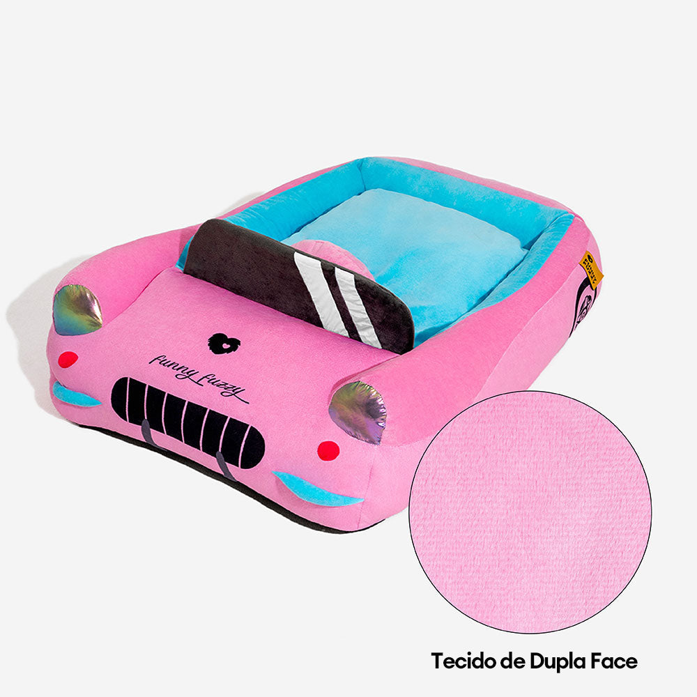 Cama para Animais de Estimação Clássica Conversível com Almofada para Carros de Corrida - Fast&Fur