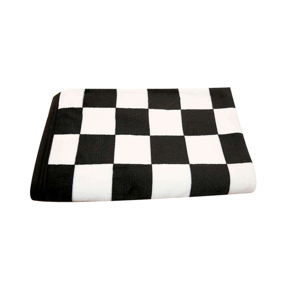 Trendy Wave Checkerboard Flanela Macia Cobertor de Dormir para Cachorro