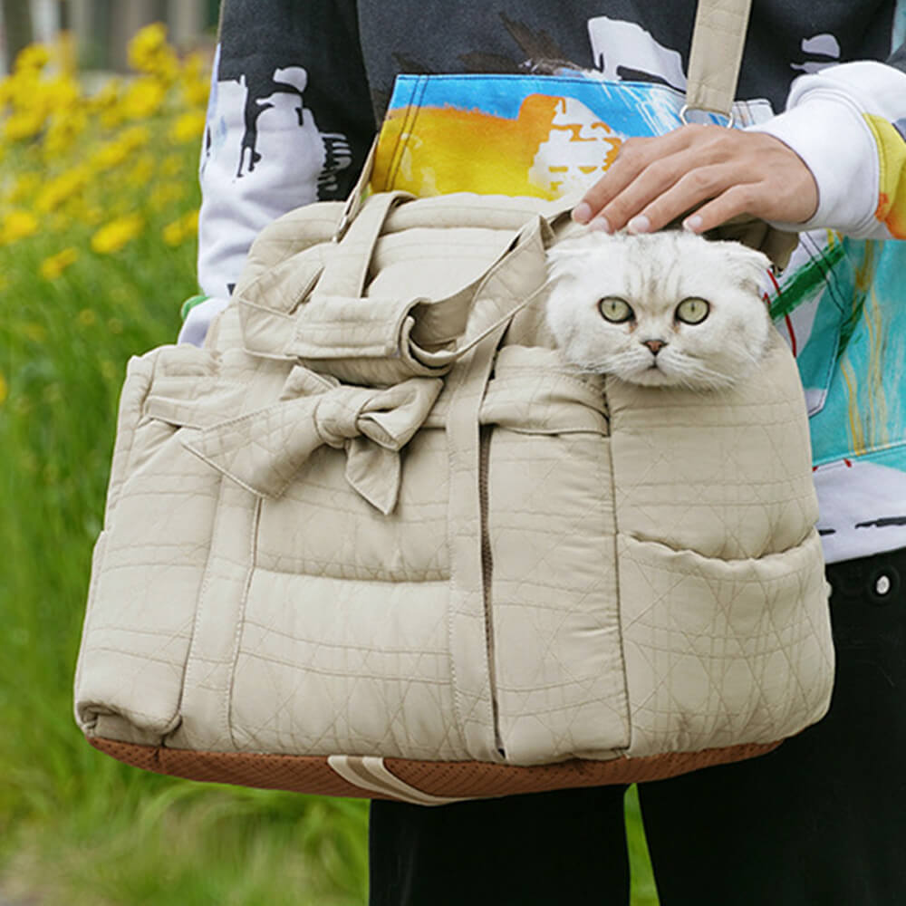 Bolsa de transporte para animais de estimação portátil, multifuncional, segurança, assento de carro para cachorro, cama