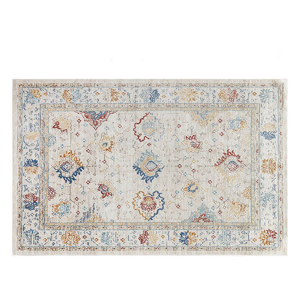 Tapete Vintage Azul e Creme Pet-Friendly - Elegância Atemporal para Sua Casa