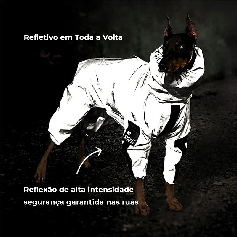 Capa de Chuva Reflexiva e Impermeável para Todas as Condições Climáticas - Acessórios para cães