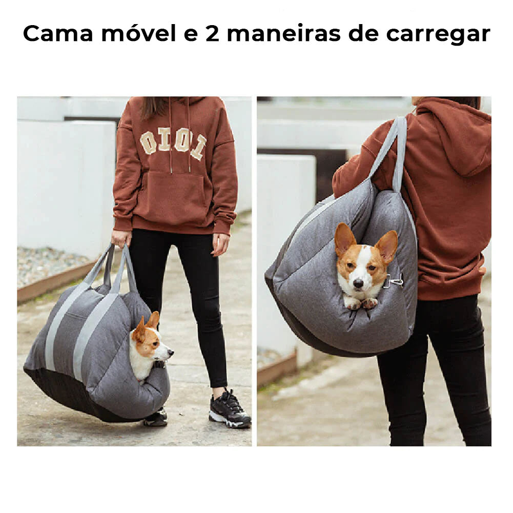 Cama para Assento de Carro para Cachorros e Filhotes para Viagens Seguras - Primeira classe