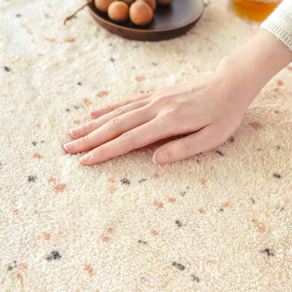 Tapete de pelúcia macio e irregular em cashmere sintético para casa