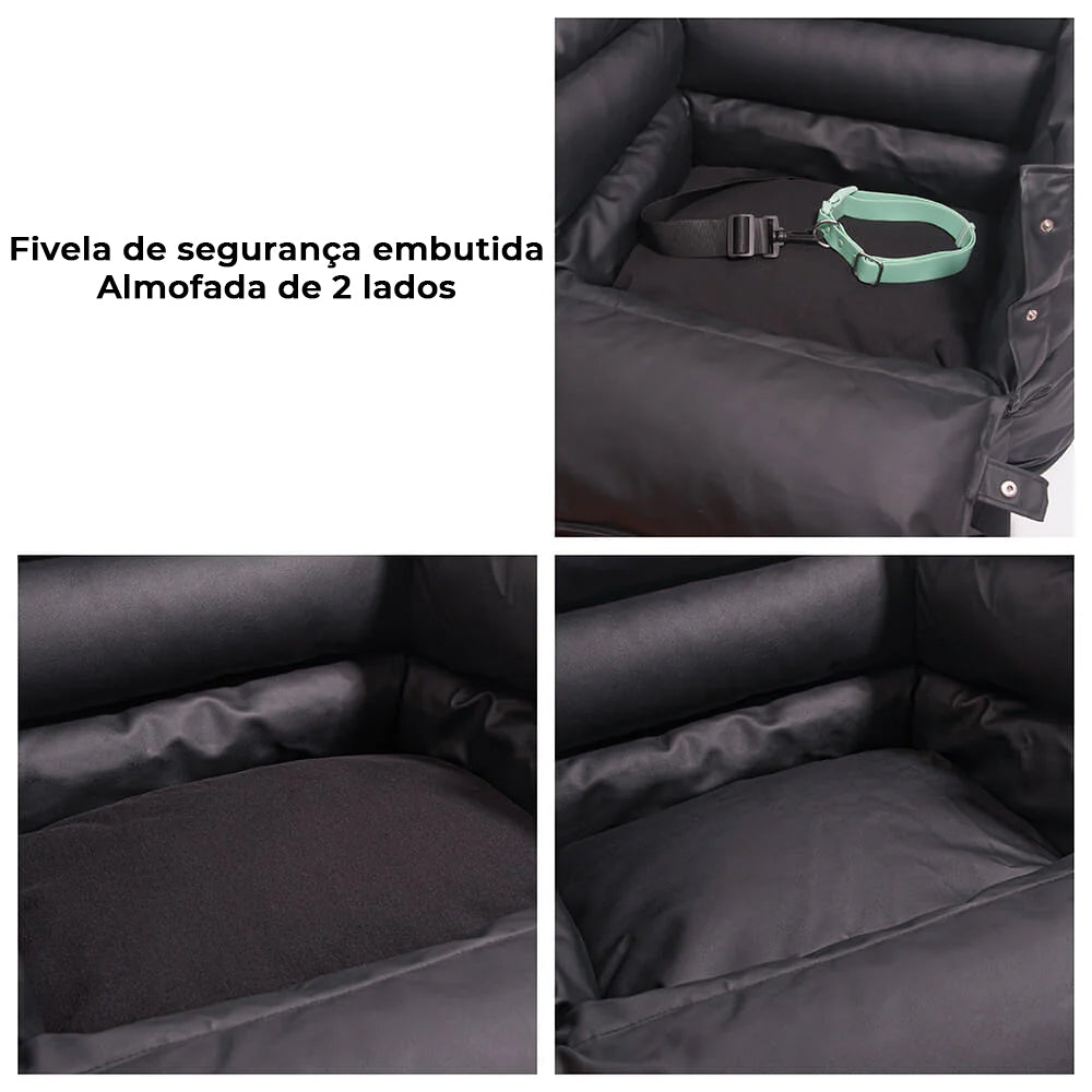 Cama de Couro para Assento de Carro Para Cães e Animais De Estimação - Fort