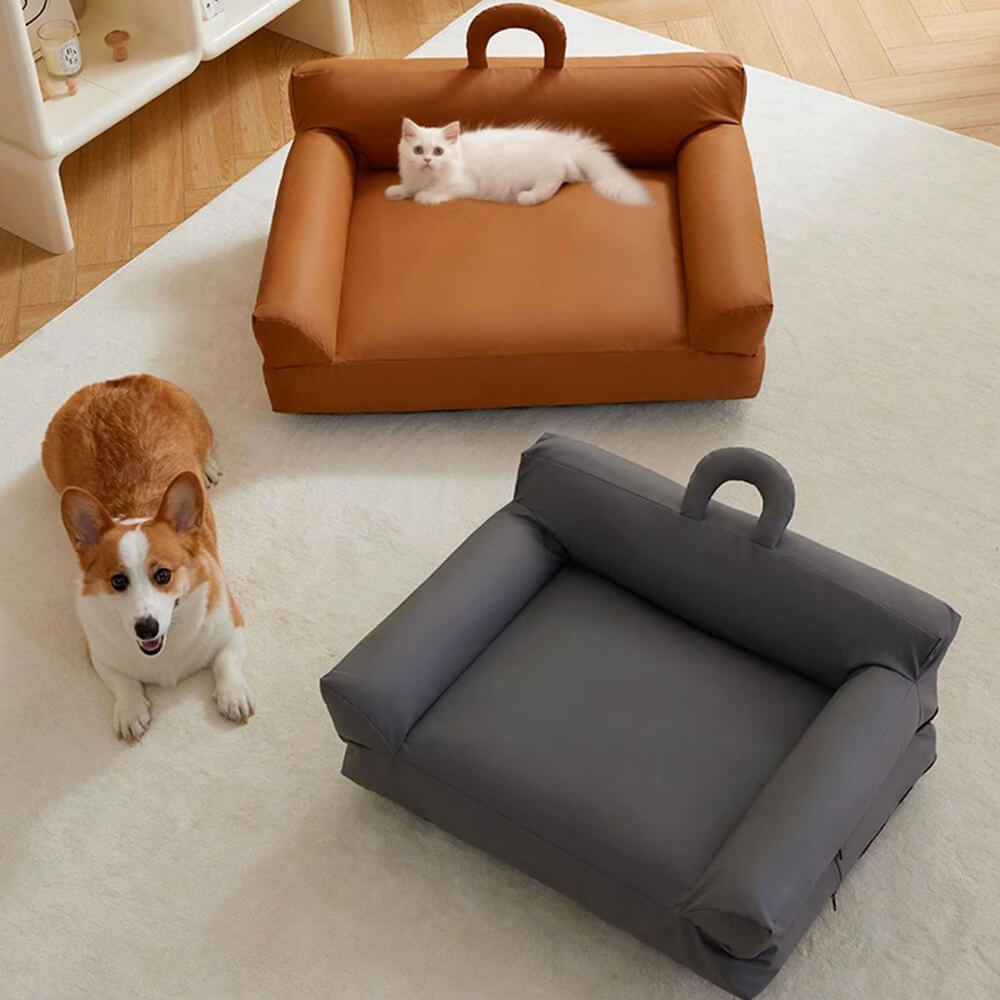 Cama de sofá para cães e gatos moderna, confortável e à prova d'água