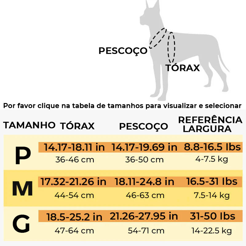 Peitoral Anti-puxão Multifuncional para Cães de Médio a Grande Porte