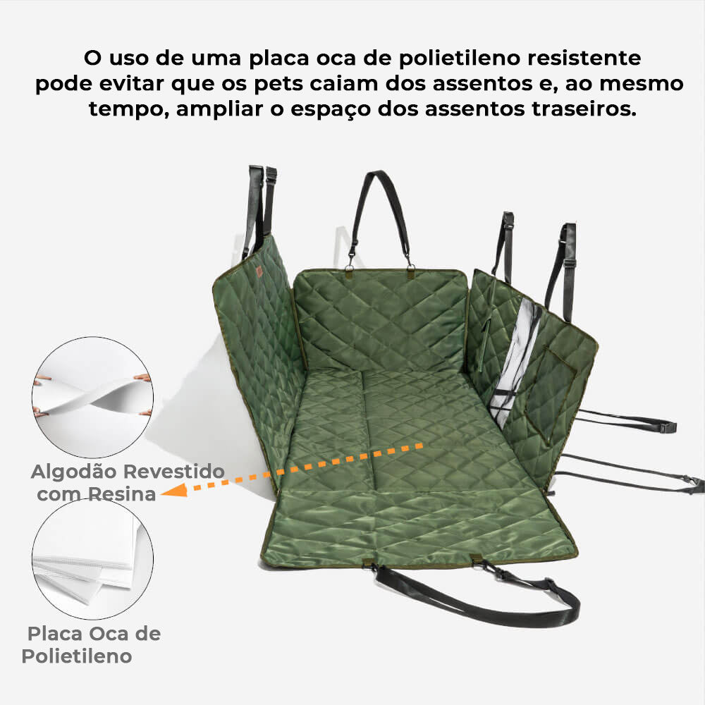 Extensor para Assento Traseiro para cachorro com Cobertura Total Extra Grande Quarto Móvel - Ideal para Viagens e Acampamentos