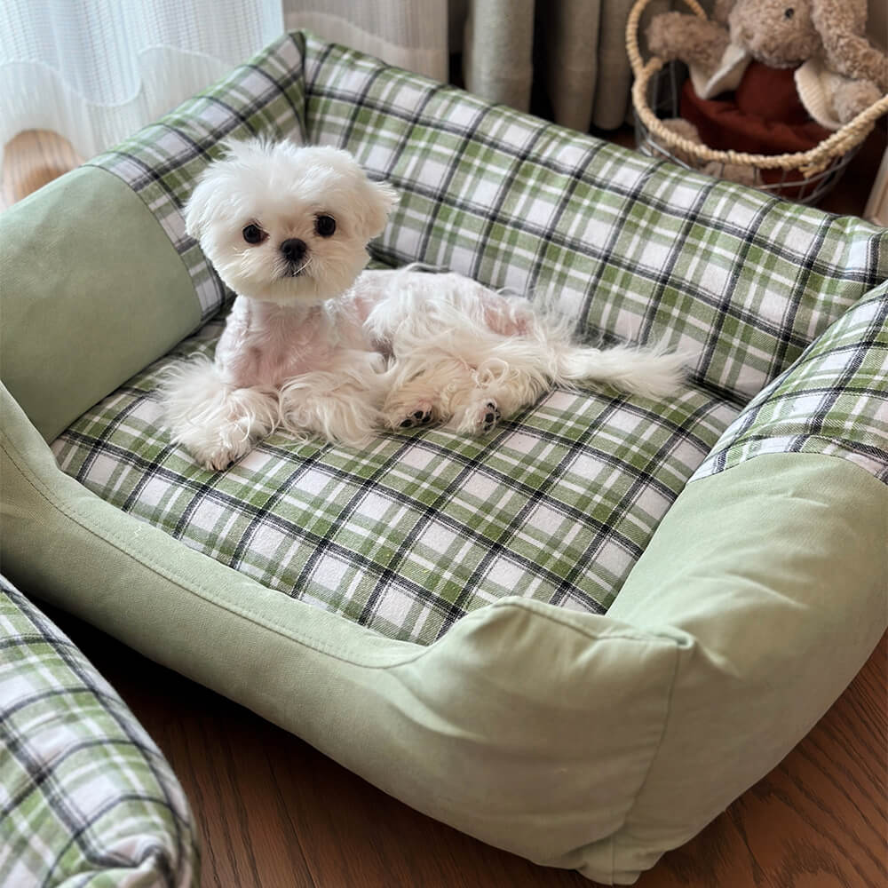 Cama de pelúcia ortopédica antiderrapante lavável para cães e gatos