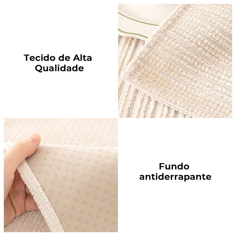 Capa de Sofá Protetora Simples e Resistente a Arranhões de Chenille de Cor Sólida