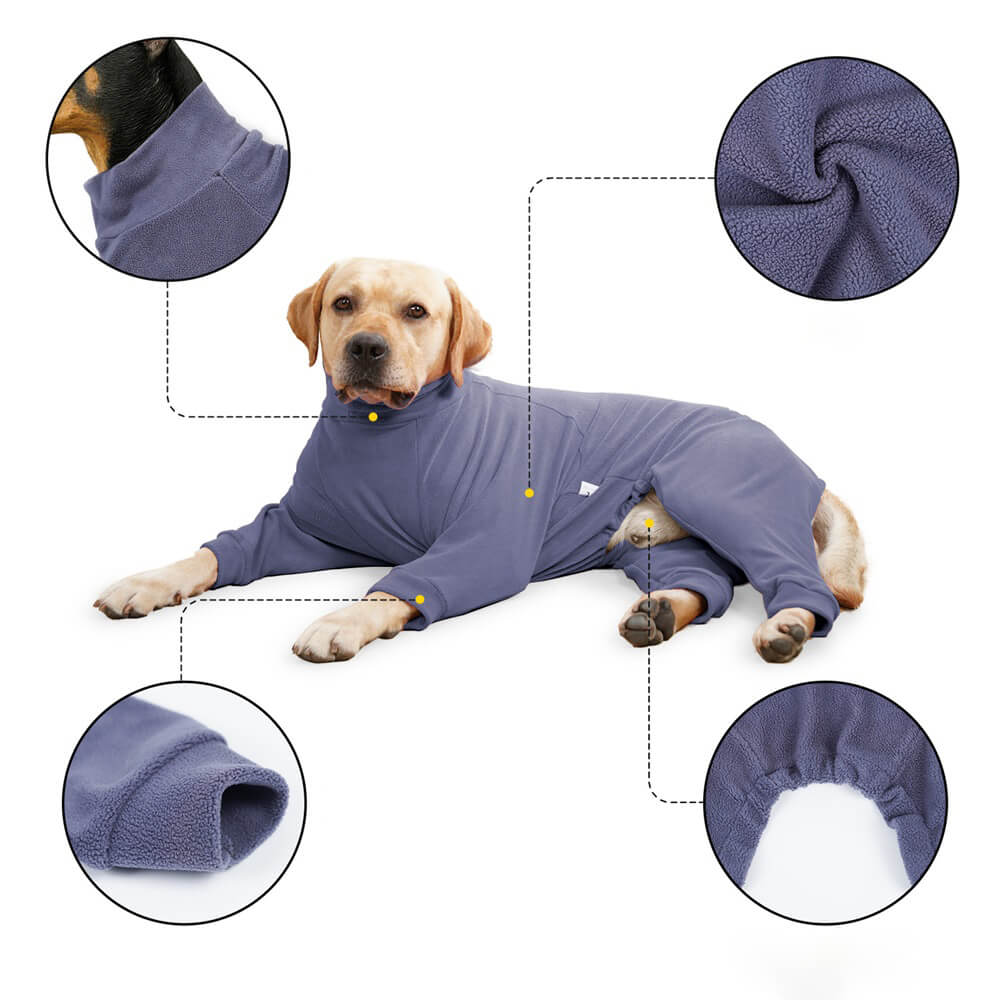 Pijamas de lã aconchegantes para cães - Roupa de dormir perfeita para cães grandes