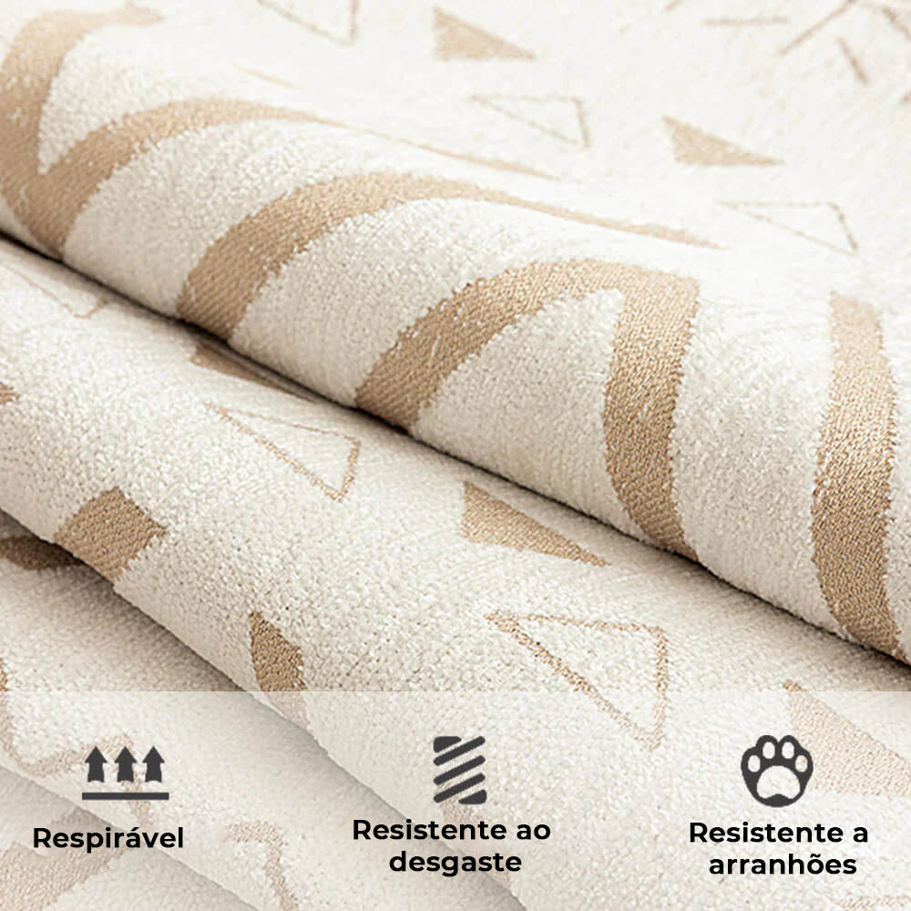 Capa para Sofá Seccional Decorativa em Tecido Chenille Respirável e Resistente ao Desgaste