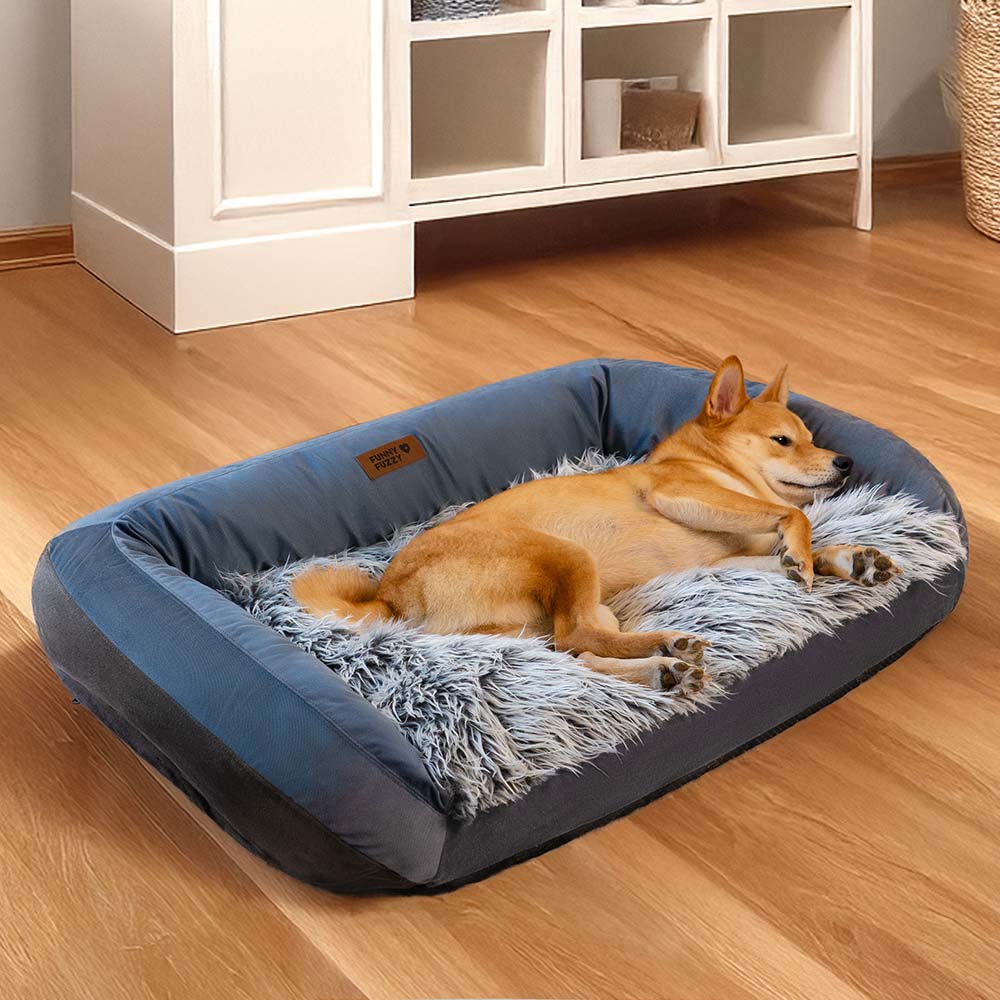 Grande lavável fofo aconchegante almofada cão sofá cama-denim cowboy