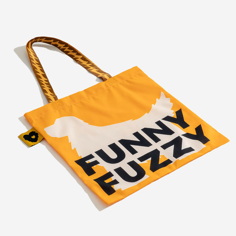 FUNNYFUZZY Sacola de lona dobrável reciclada - Rabos abanando