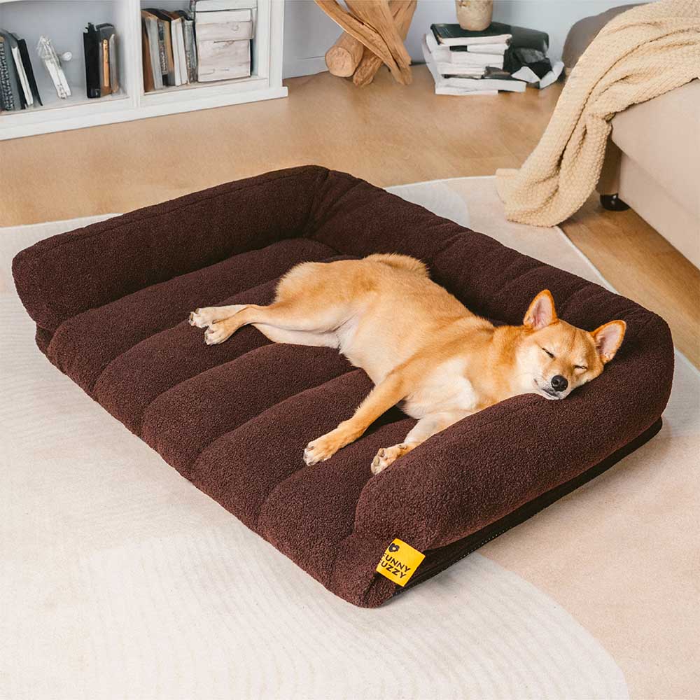 Grande sofá-cama ortopédica para cães com apoio de cabeça macio - Cloudy Napper