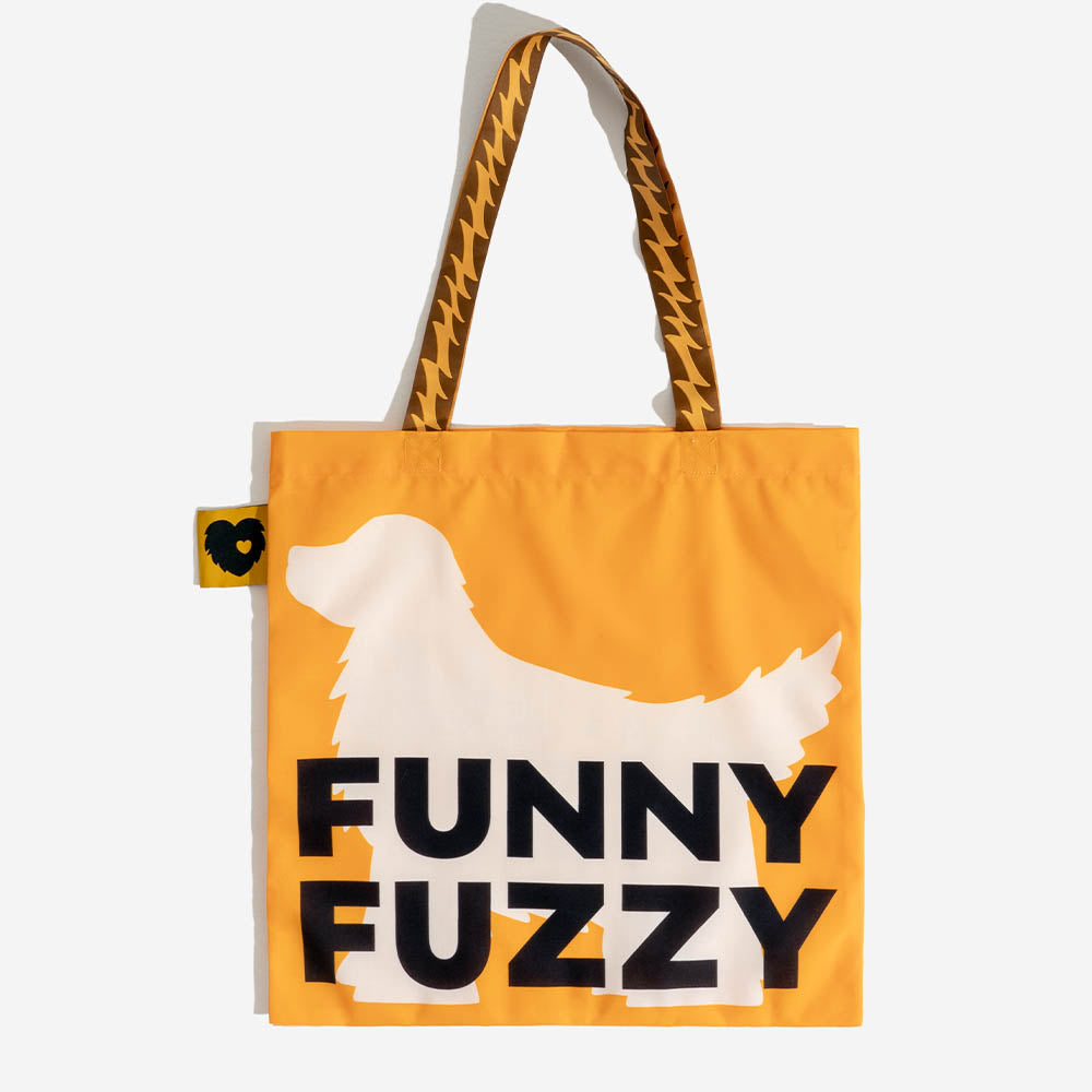 FUNNYFUZZY Sacola de lona dobrável reciclada - Rabos abanando