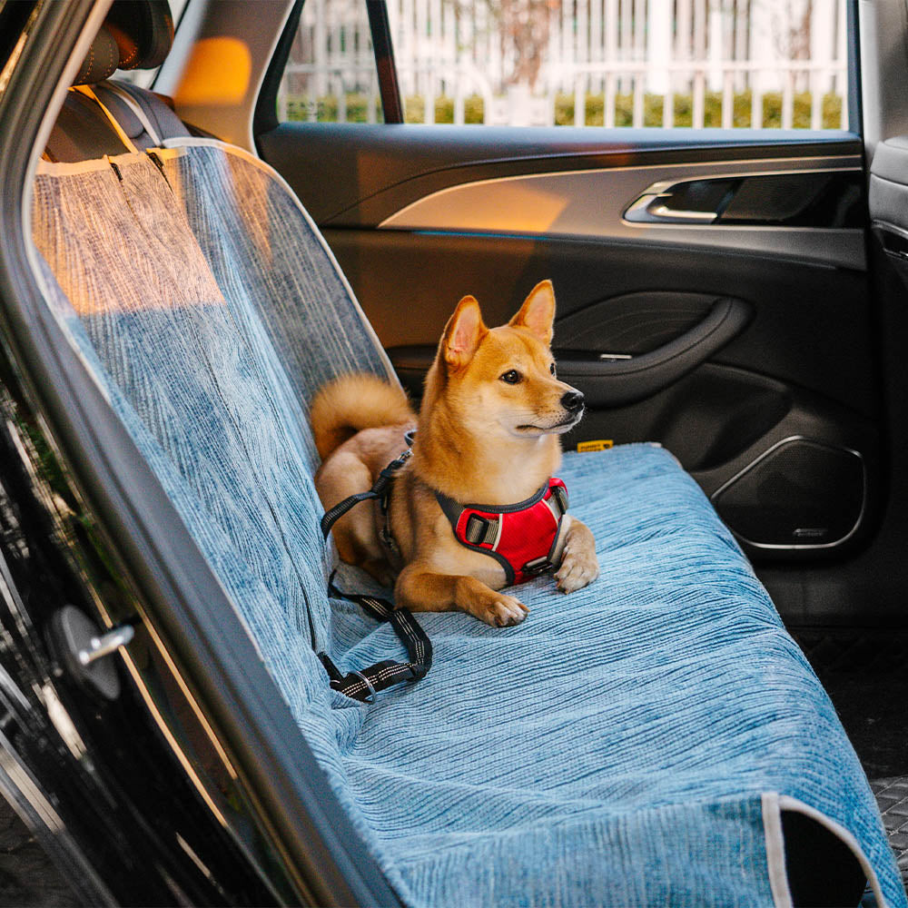 Capa protetora de assento de carro para animais de estimação de chenille listrado à prova d'água - Road Safer