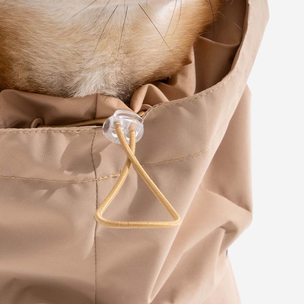 Capa de chuva ajustável reflexiva impermeável com bolso para cães e humanos - mantenha-se seco