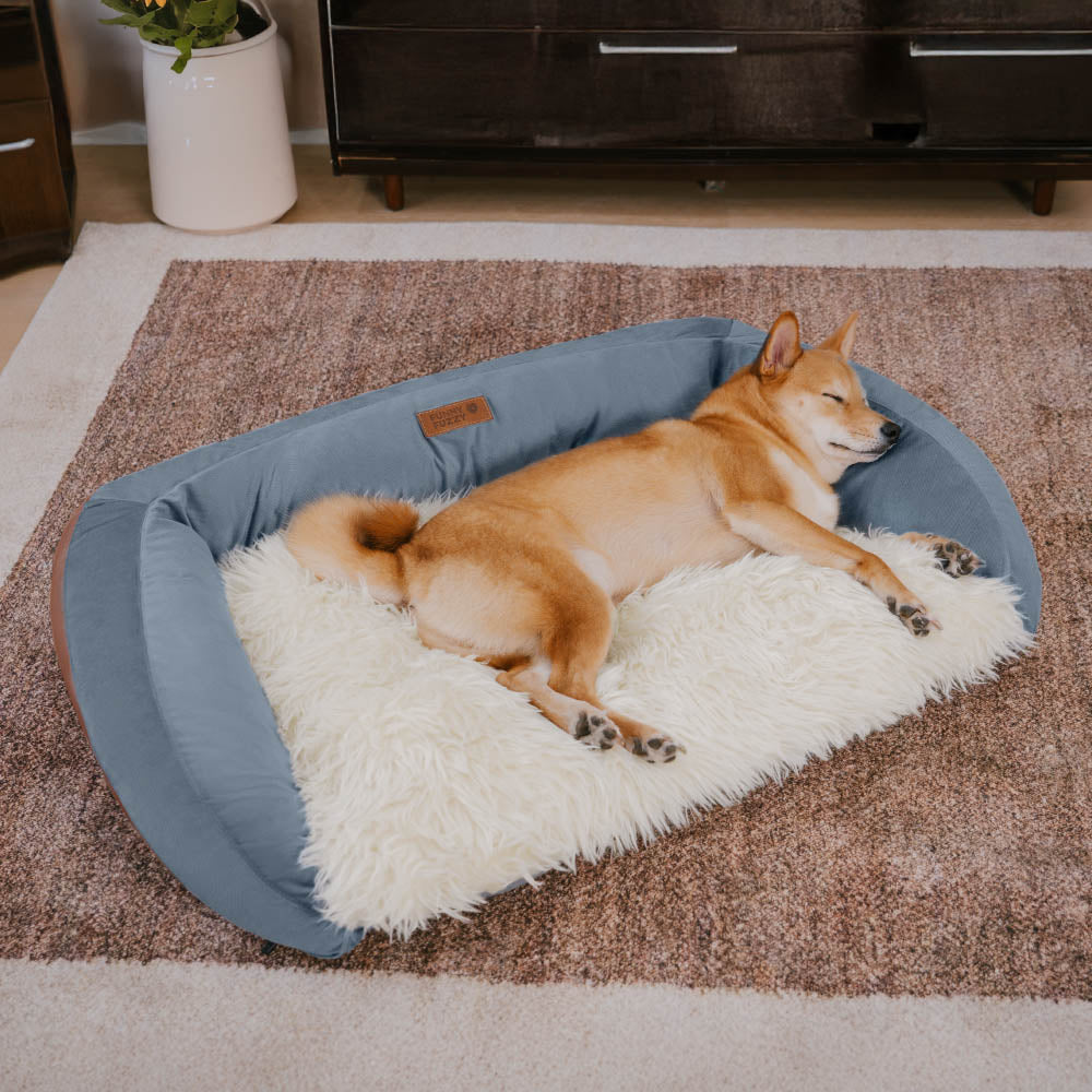 Grande lavável fofo aconchegante almofada cão sofá cama-denim cowboy