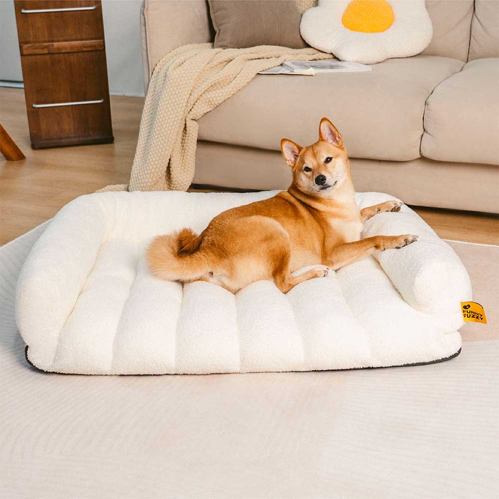 Grande sofá-cama ortopédica para cães com apoio de cabeça macio - Cloudy Napper