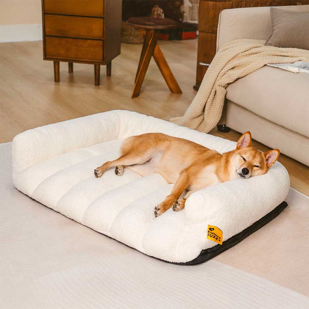 Grande sofá-cama ortopédica para cães com apoio de cabeça macio - Cloudy Napper