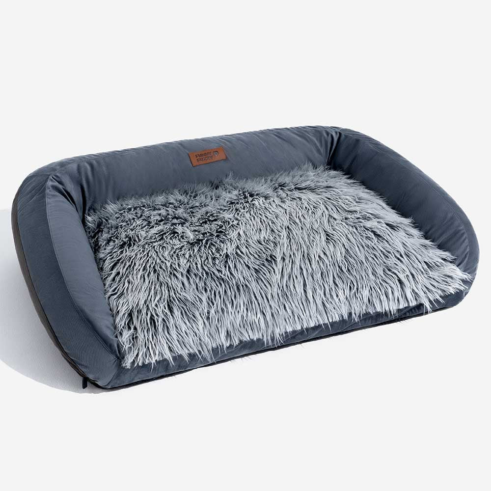 Grande lavável fofo aconchegante almofada cão sofá cama-denim cowboy