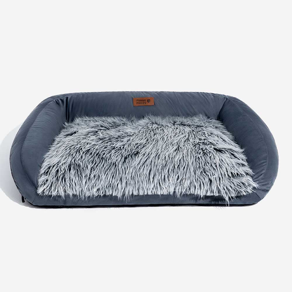 Grande lavável fofo aconchegante almofada cão sofá cama-denim cowboy