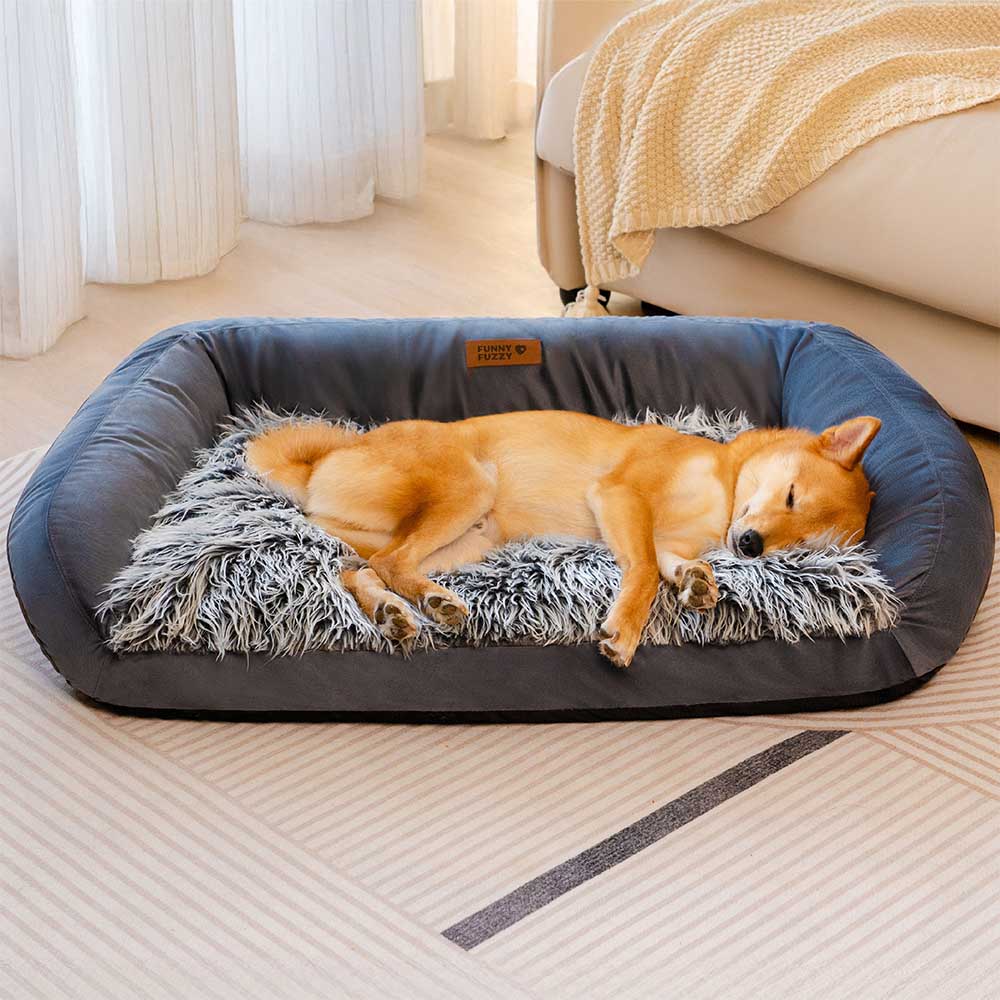 Grande lavável fofo aconchegante almofada cão sofá cama-denim cowboy