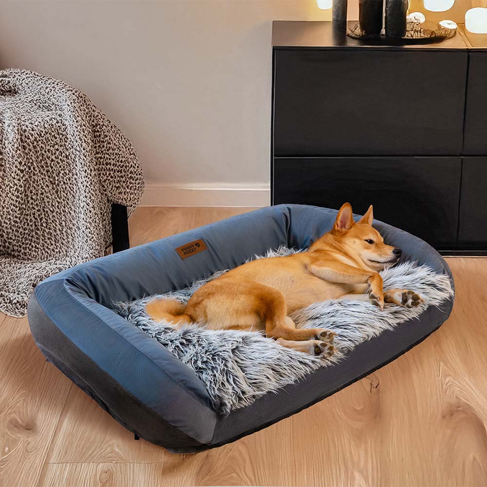 Grande lavável fofo aconchegante almofada cão sofá cama-denim cowboy