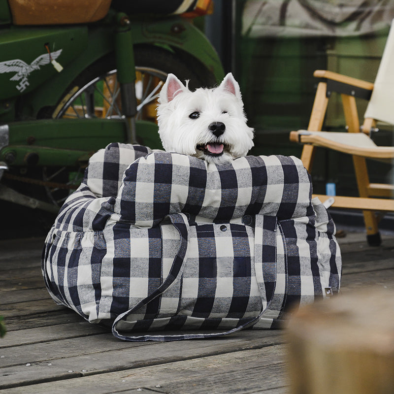 Cama portátil para assento de carro para caminhadas de cães grandes