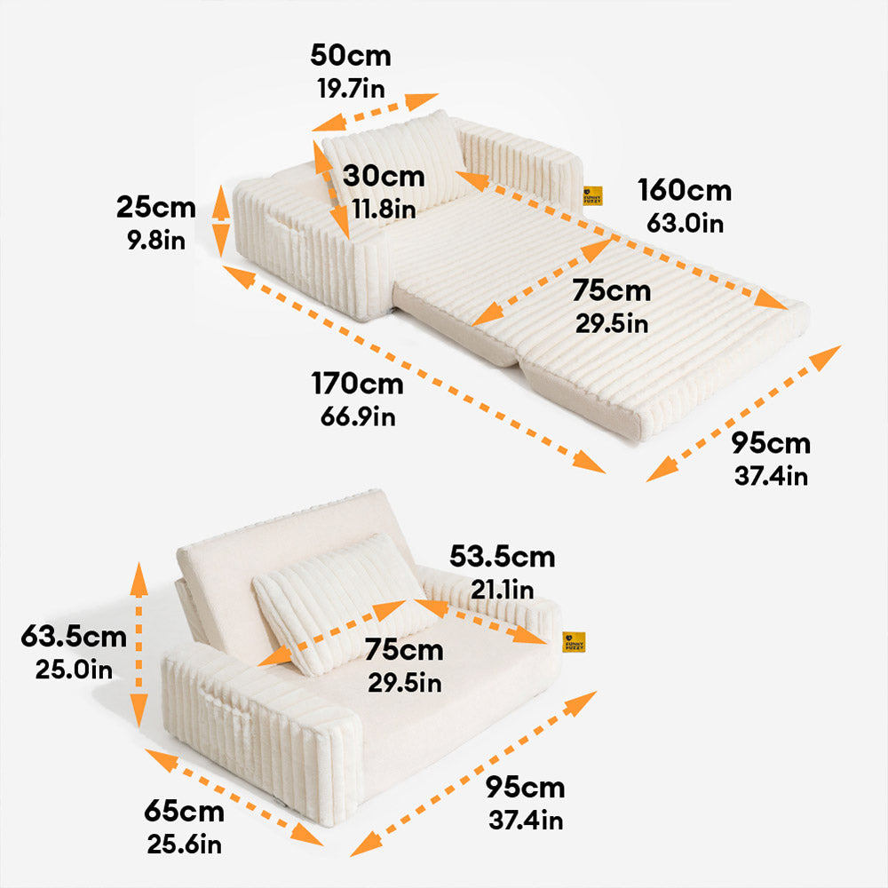 Cama de reforço ortopédica cremosa e fofa para humanos e cães - conforto expansível