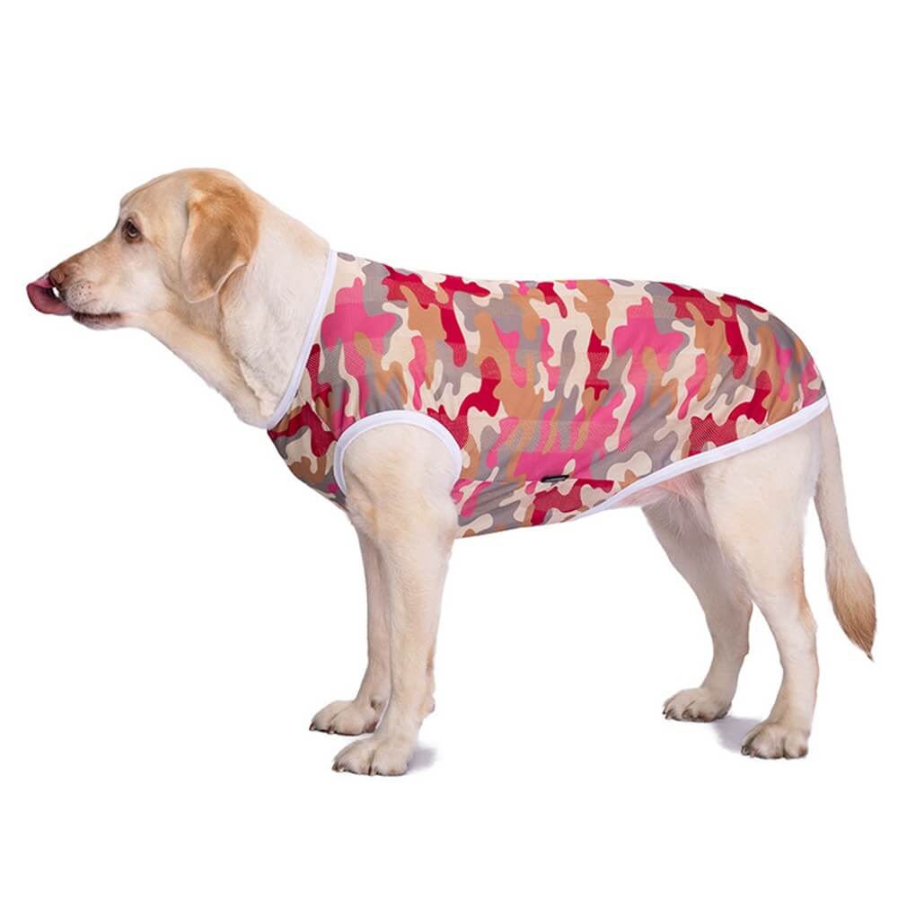 Roupas para cães de estimação fino Golden Retriever Labrador Padrão Colete de proteção solar respirável