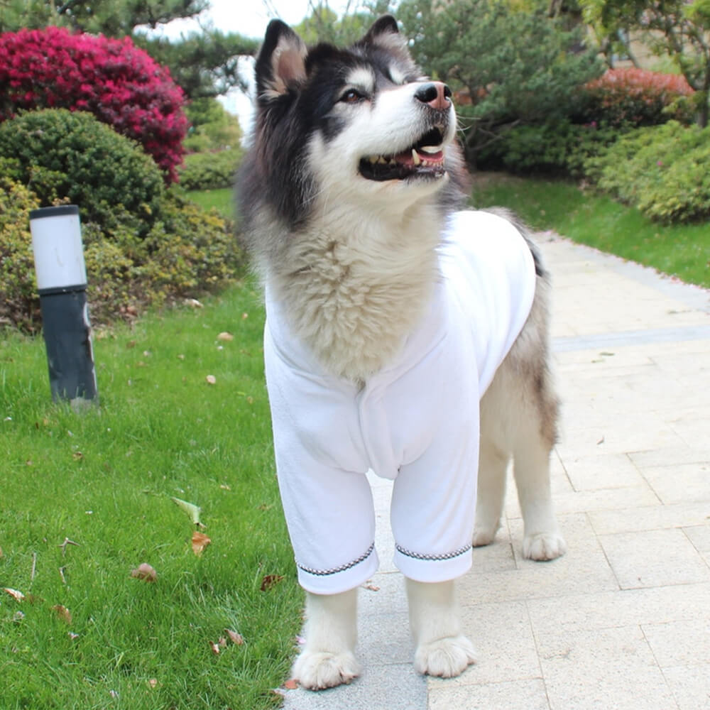 Roupão de banho com capuz para cachorro absorvente de secagem rápida de microfibra pijama