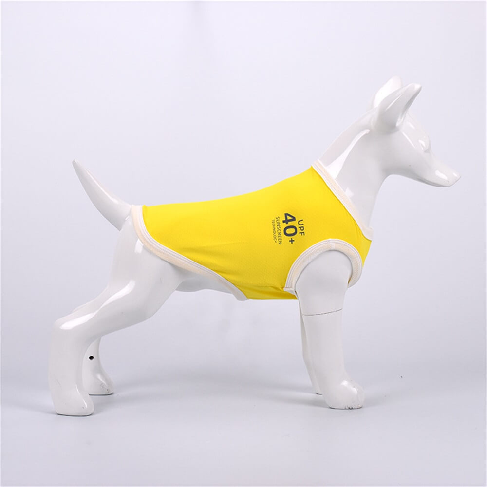 Pet Cachorro Roupas Protetor Solar Multicolor Colete Fino Respirável