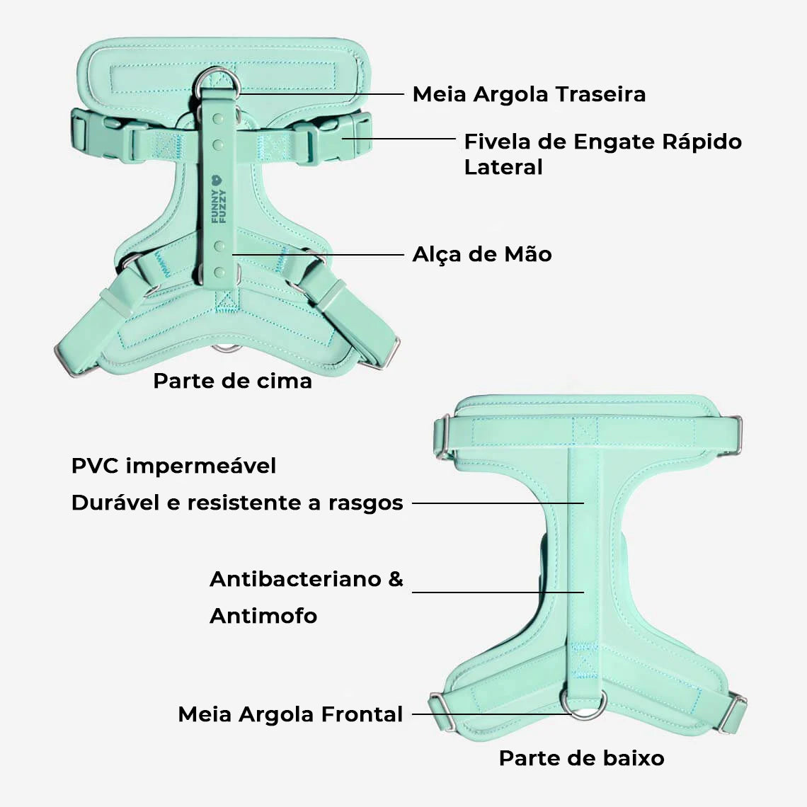 Peitoral para Cachorro Gum