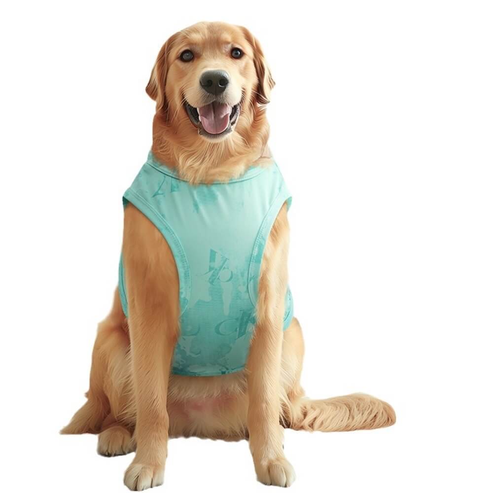 Colete de resfriamento de verão para cachorro grande – seda gelada fina, roupa esportiva leve e respirável