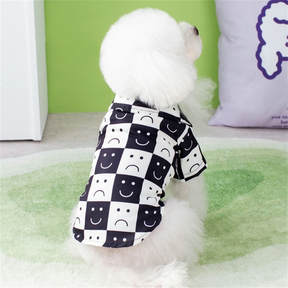 Nova camisa Pet Grid Smile