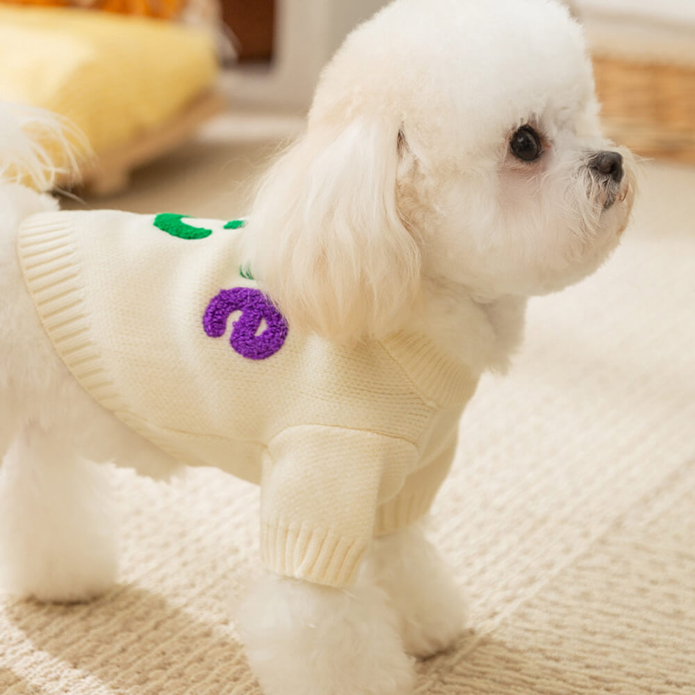 Adorável e aconchegante suéter de cachorro "Apple" - perfeito para o estilo de inverno