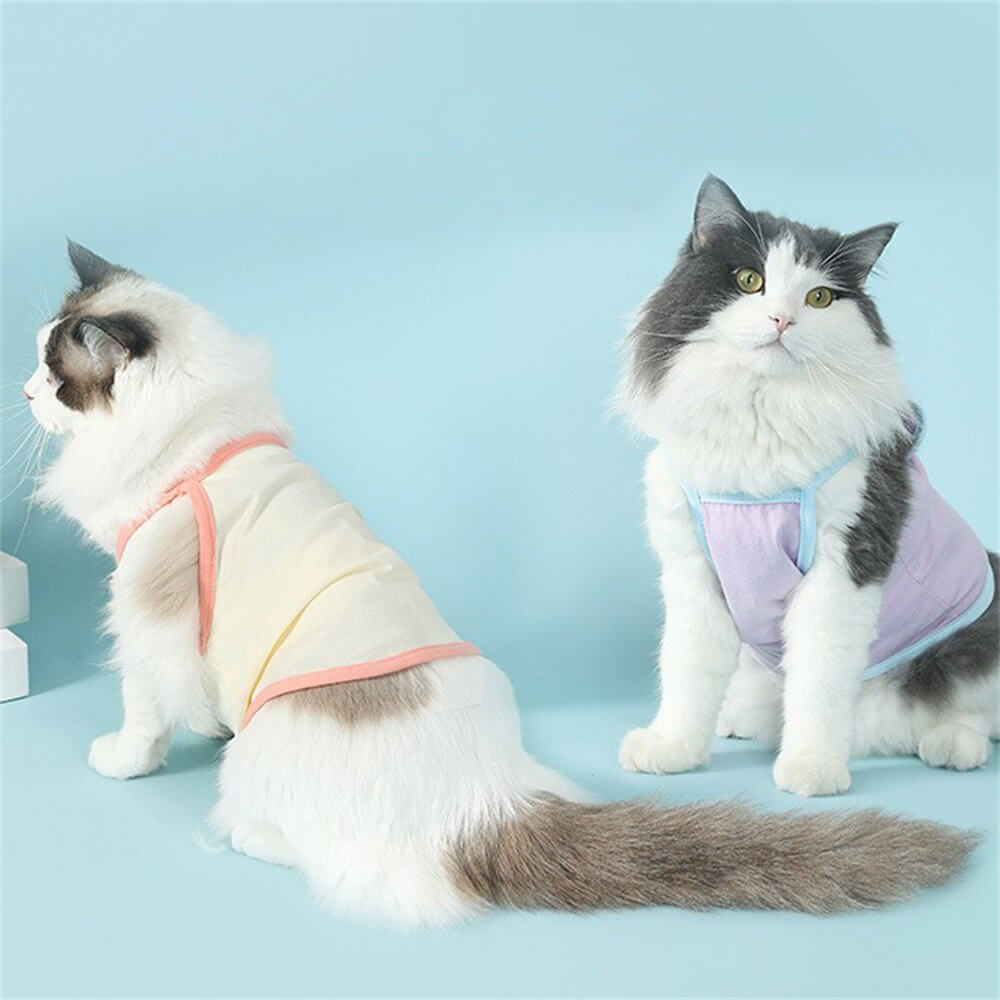 Roupas para cães de estimação para cães pequenos e médios, cores contrastantes, suspensórios pequenos, colete respirável, roupas de duas pernas