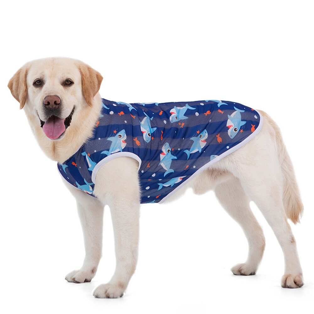 Roupas para cães de estimação fino Golden Retriever Labrador Padrão Colete de proteção solar respirável