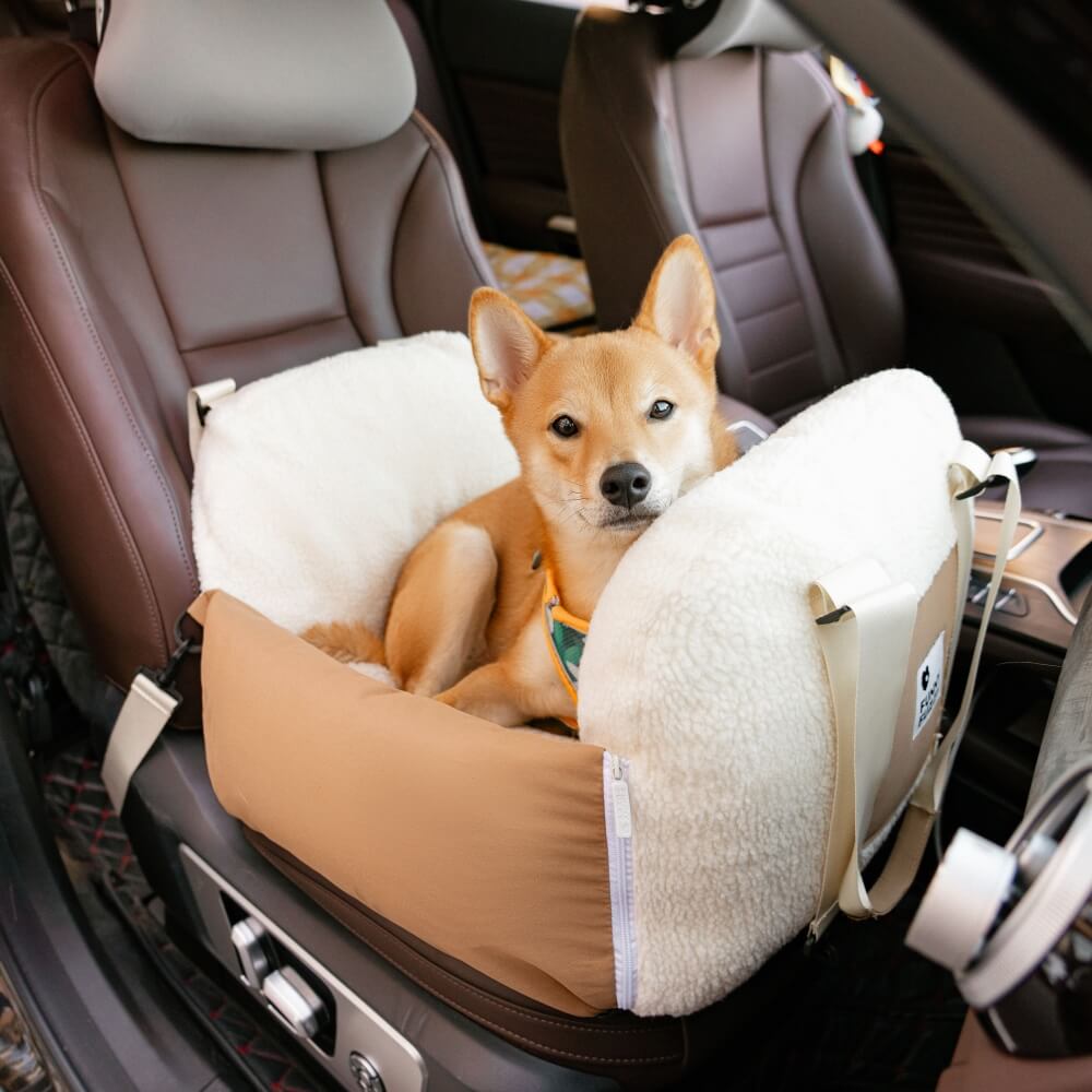 Cama Protetora de Filhote para Assento de Carro para Cachorro Grande para um Viagem Segura