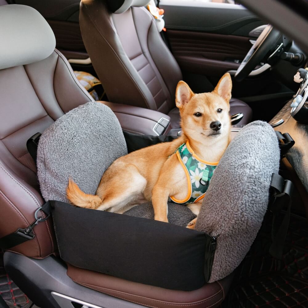 Cama Protetora de Filhote para Assento de Carro para Cachorro Grande para um Viagem Segura